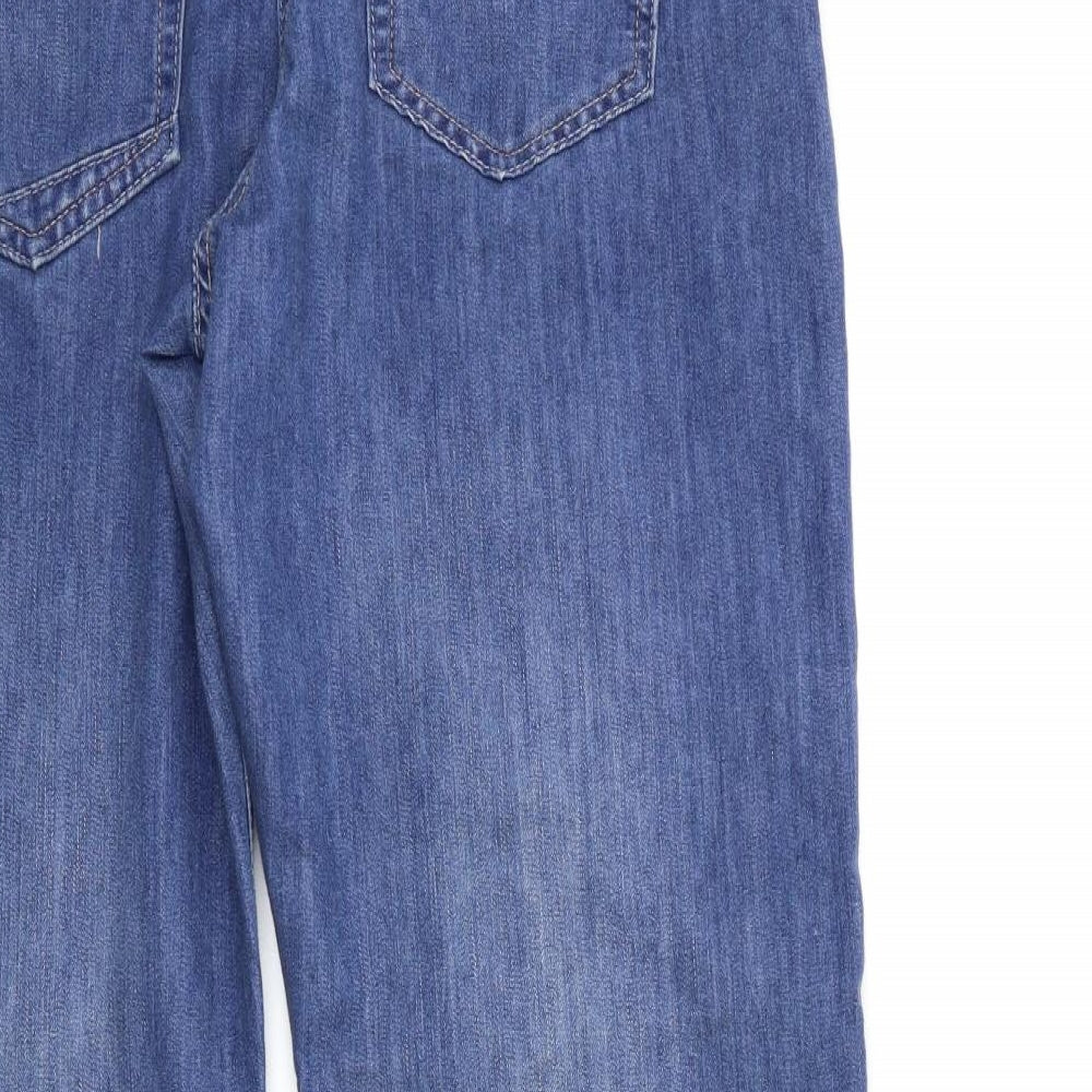 George Womens Blue  Denim Wide-Leg Jeans Size 16 L30 in
