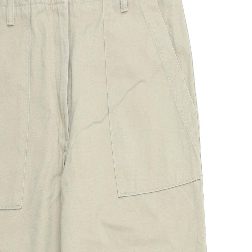 Marks and Spencer Womens Beige   Chino Trousers Size 16 L27 in