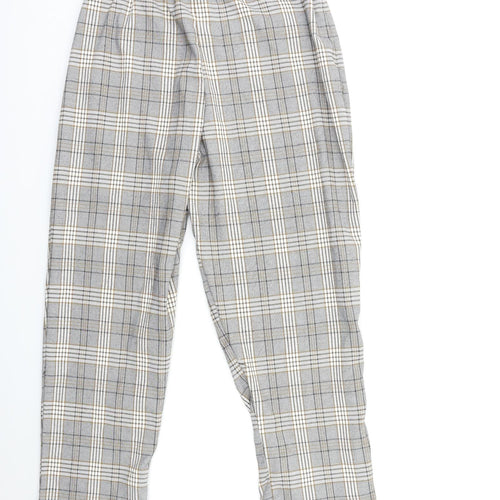Best Womens Grey Check  Trousers  Size M L28 in