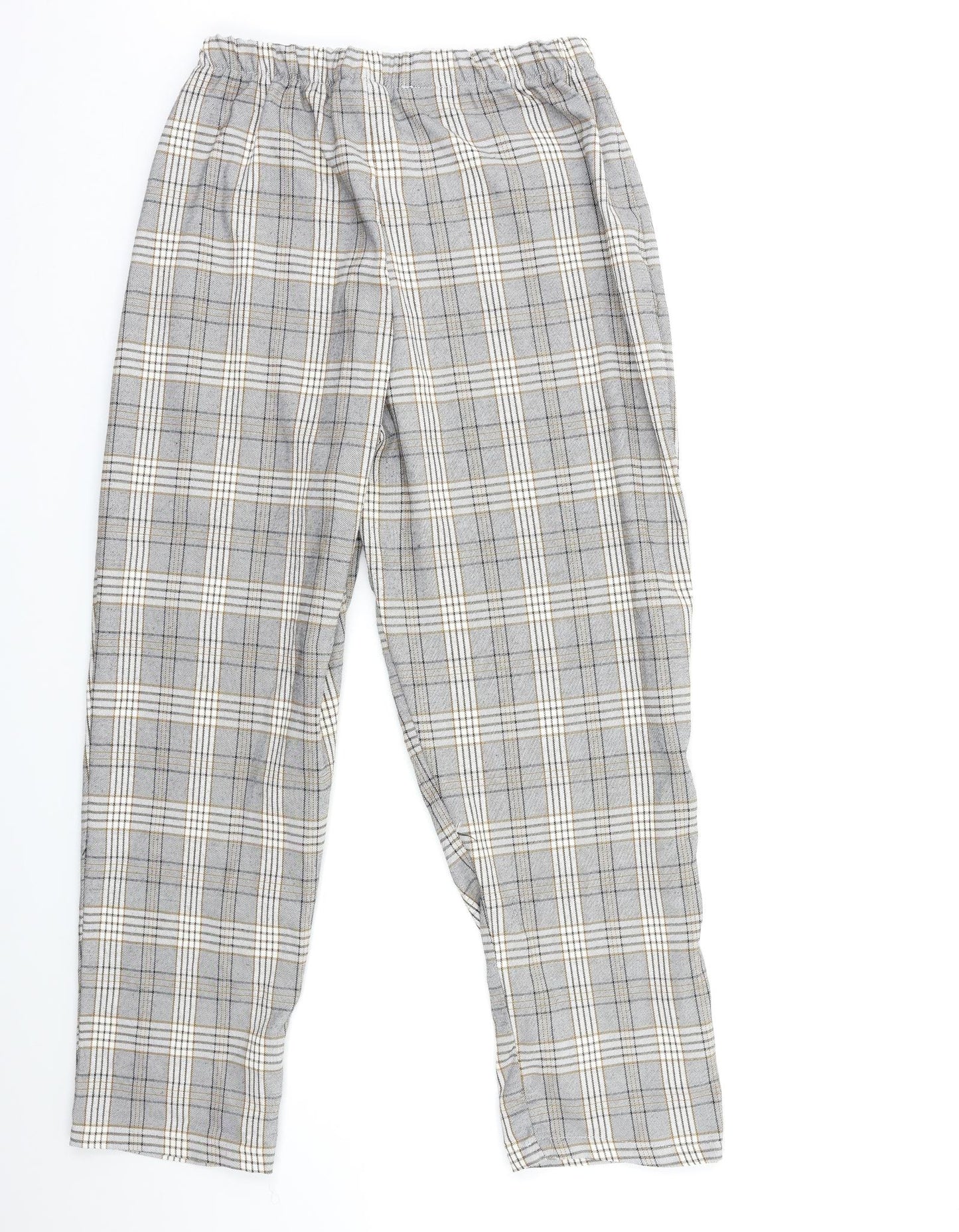 Best Womens Grey Check  Trousers  Size M L28 in