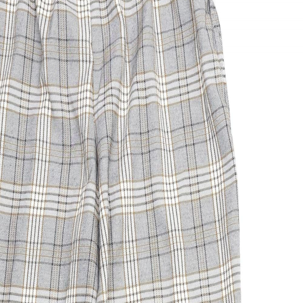 Best Womens Grey Check  Trousers  Size M L28 in