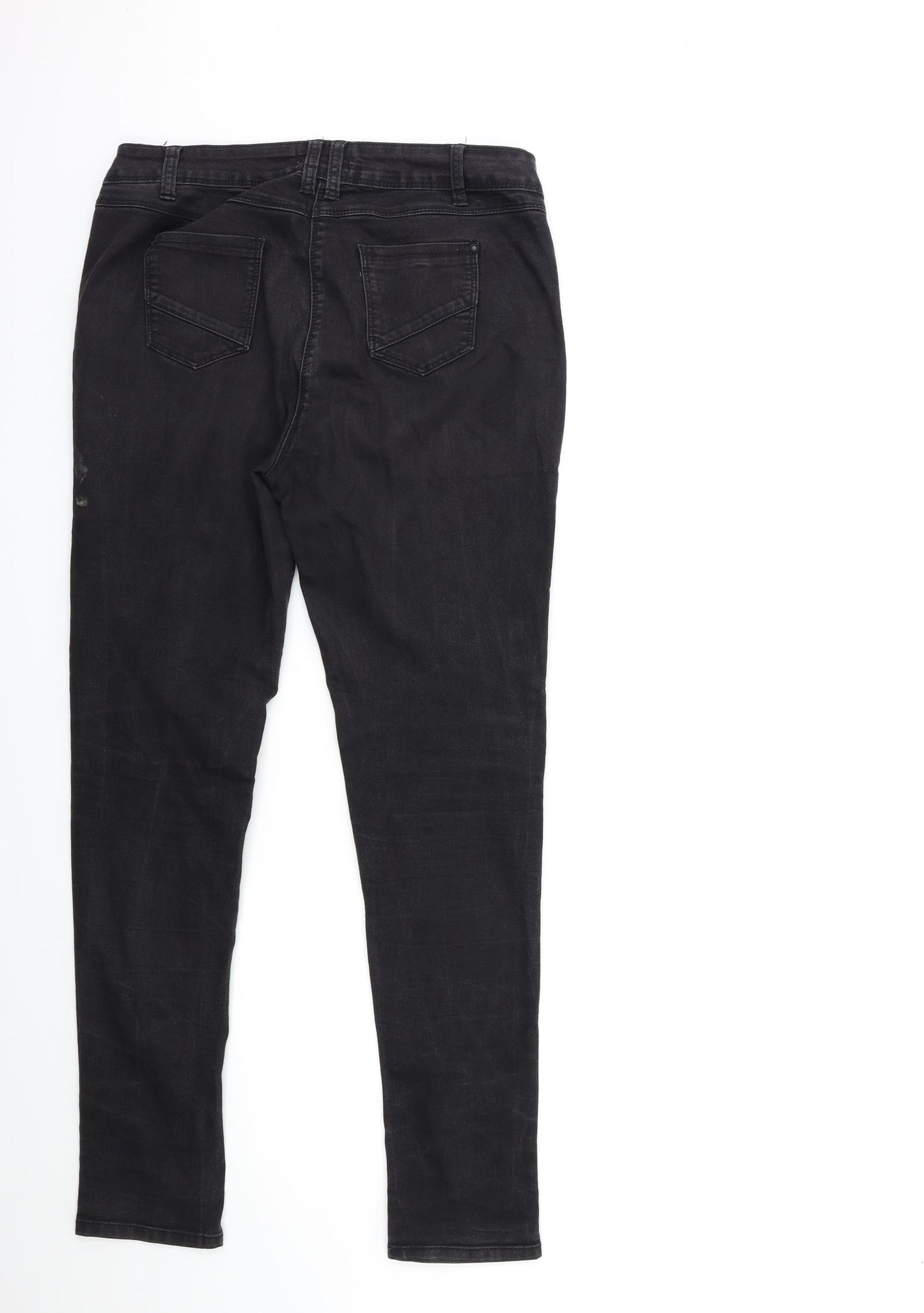 George Womens Black  Denim Skinny Jeans Size 14 L29 in