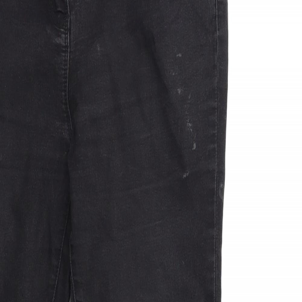 George Womens Black  Denim Skinny Jeans Size 14 L29 in