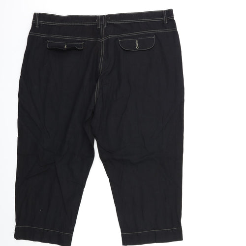 TU Womens Black   Cropped Trousers Size 18 L20 in