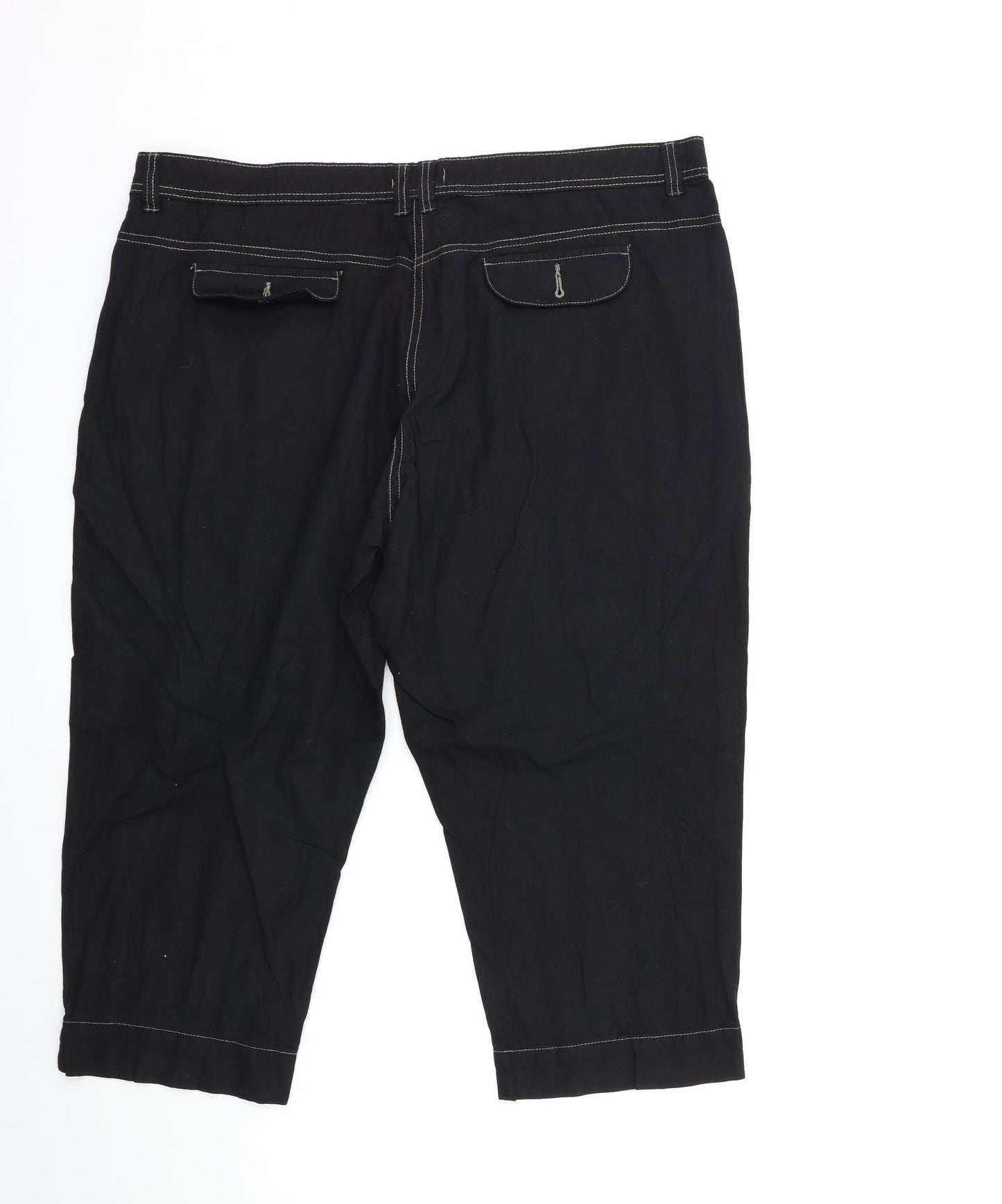 TU Womens Black   Cropped Trousers Size 18 L20 in