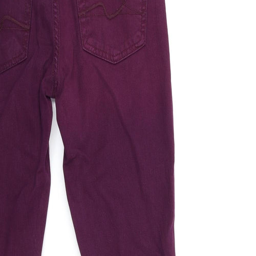 Preworn Womens Purple  Denim Skinny Jeans Size 23 in L25 in