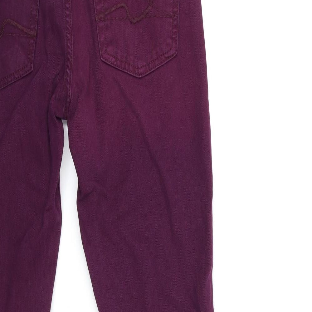 Preworn Womens Purple  Denim Skinny Jeans Size 23 in L25 in