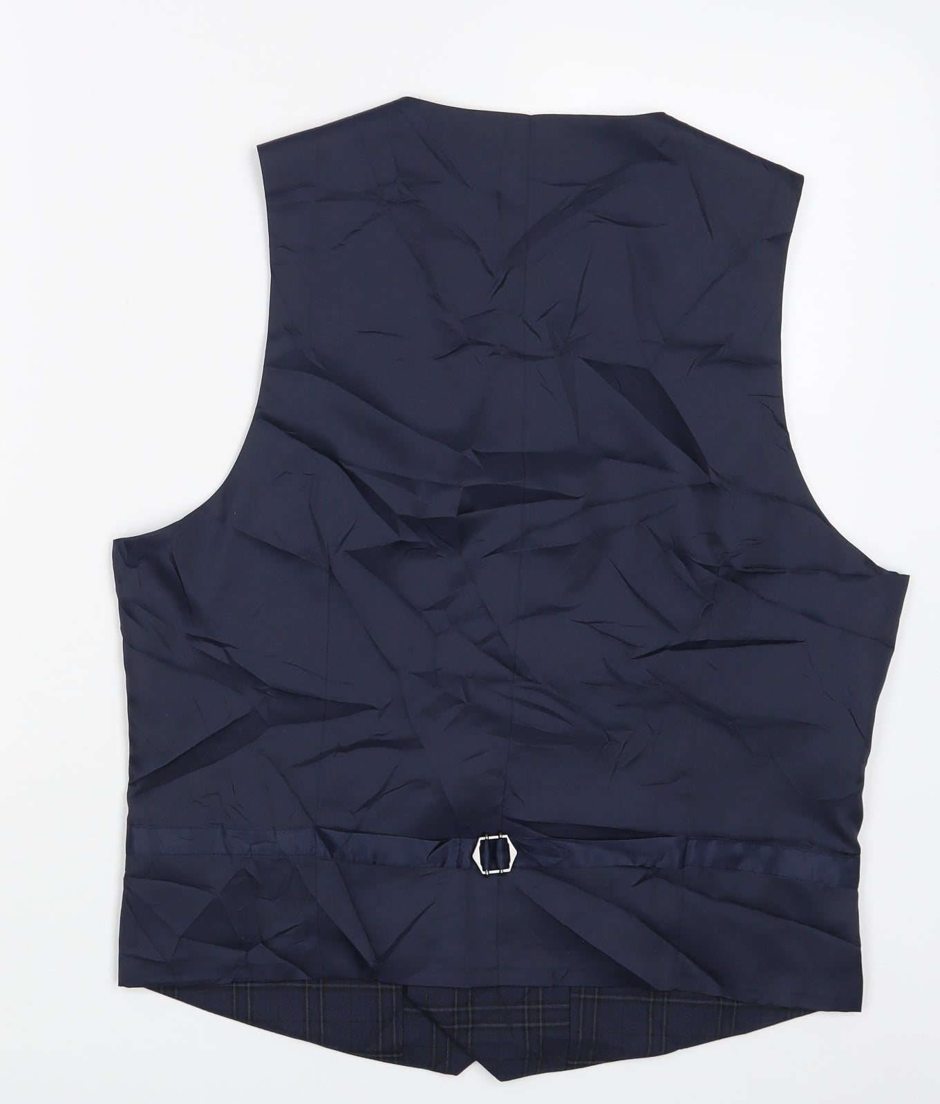 M&S Mens Blue Check  3-in-1 Jacket Waistcoat Size M