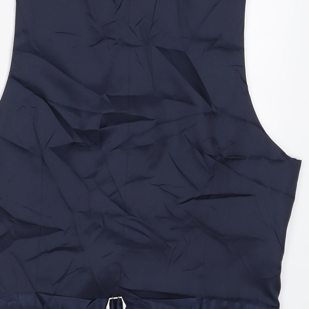 M&S Mens Blue Check  3-in-1 Jacket Waistcoat Size M