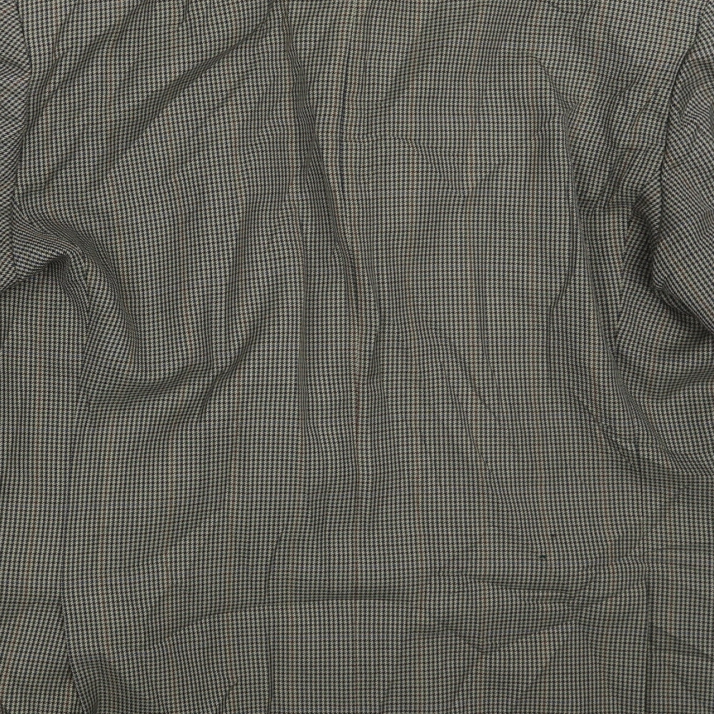 Green Woods Mens Grey Check  Jacket Suit Jacket Size 42