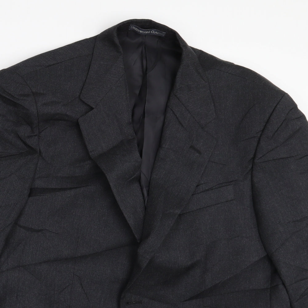 GREENWOODS Mens Grey   Jacket Suit Jacket Size 42