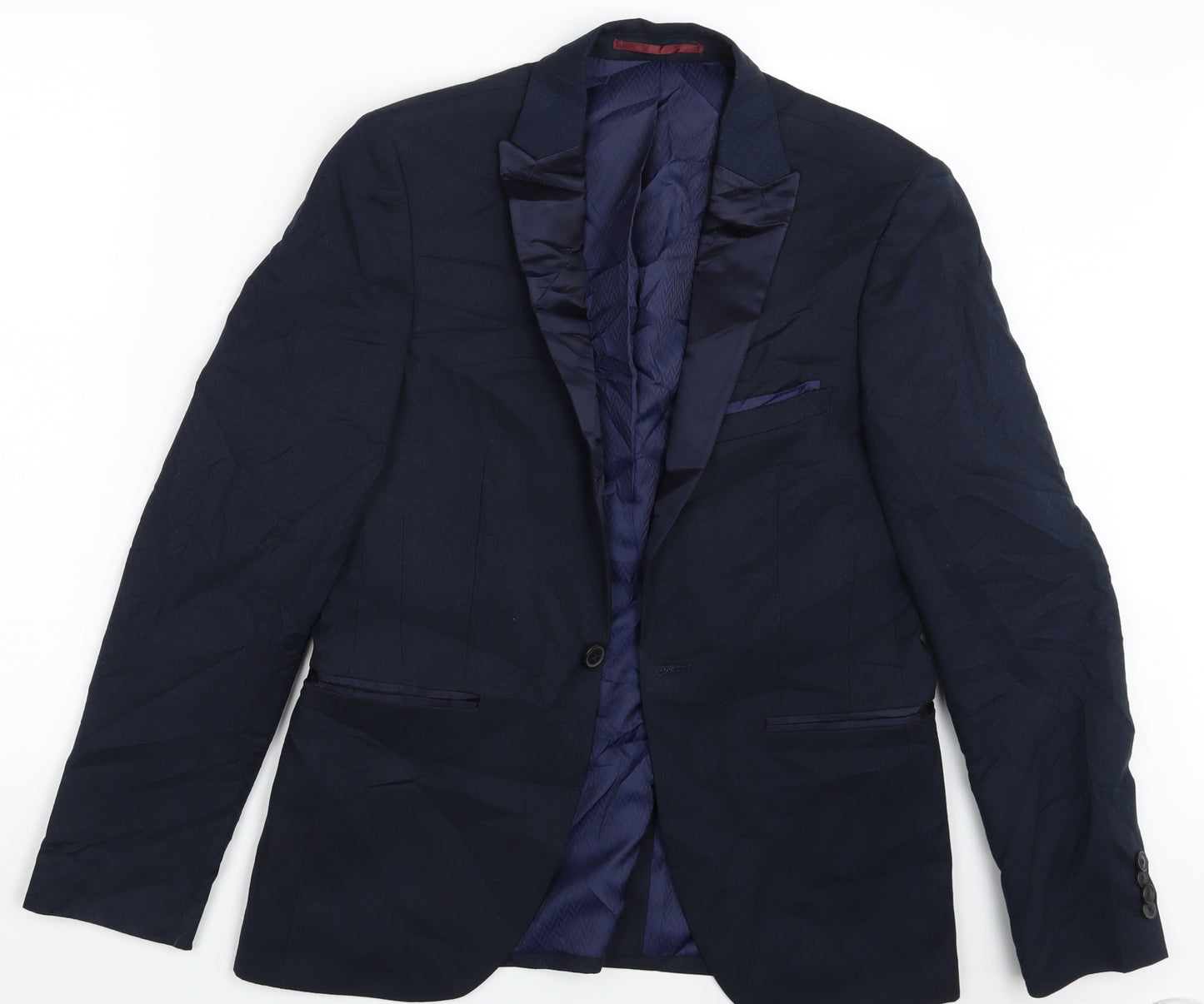 Burton Mens Blue Camouflage  Jacket Suit Jacket Size S