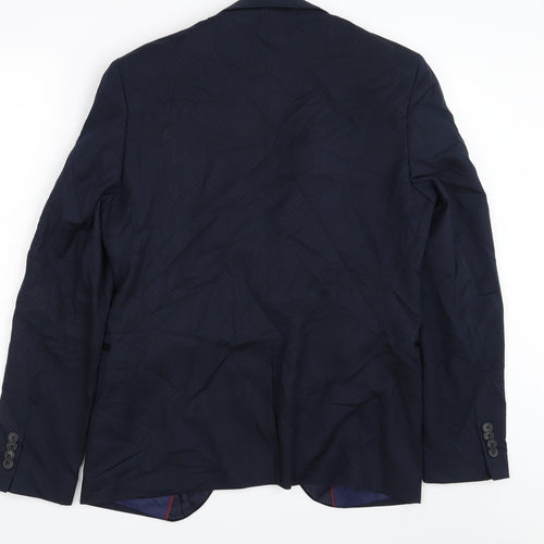 Burton Mens Blue Camouflage  Jacket Suit Jacket Size S