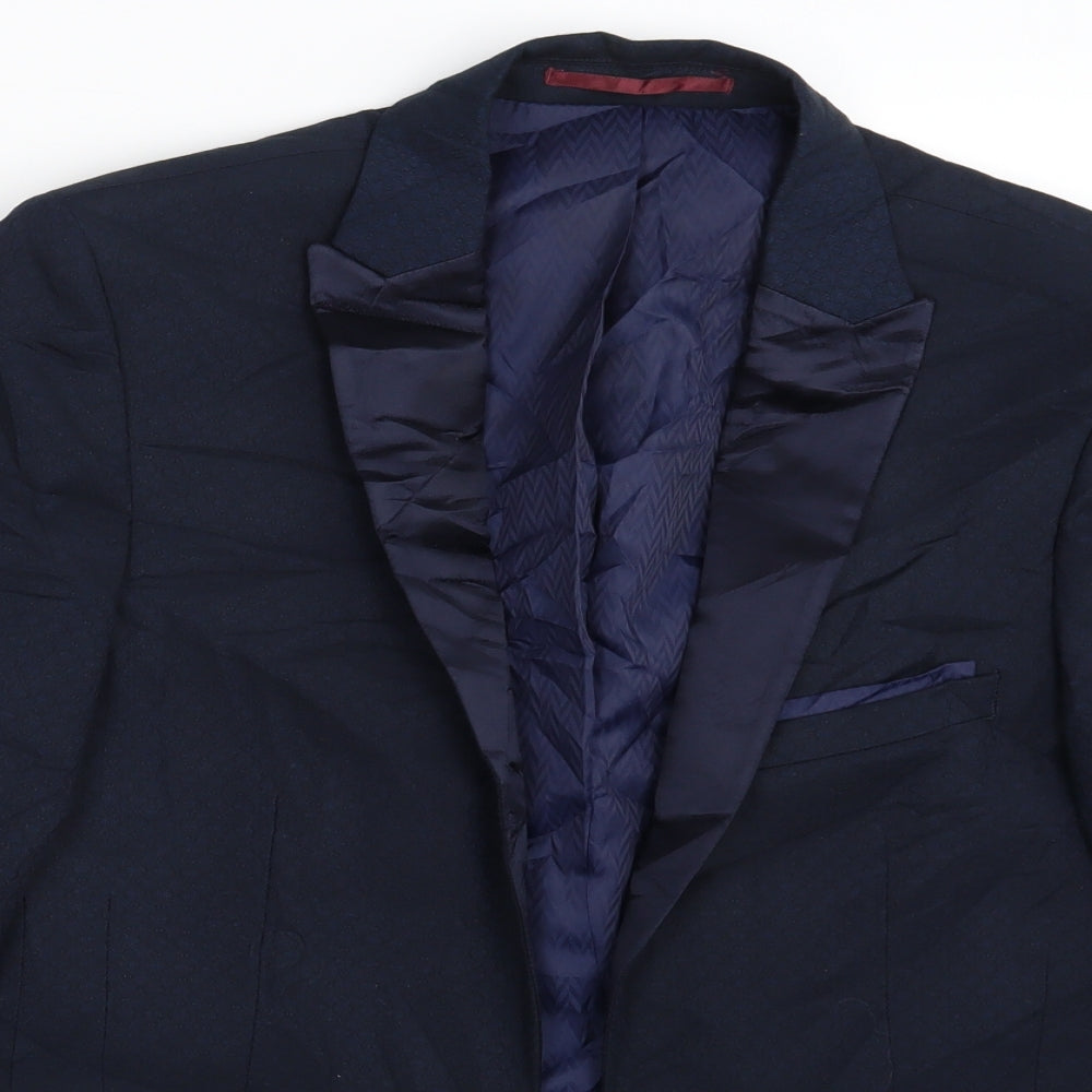Burton Mens Blue Camouflage  Jacket Suit Jacket Size S