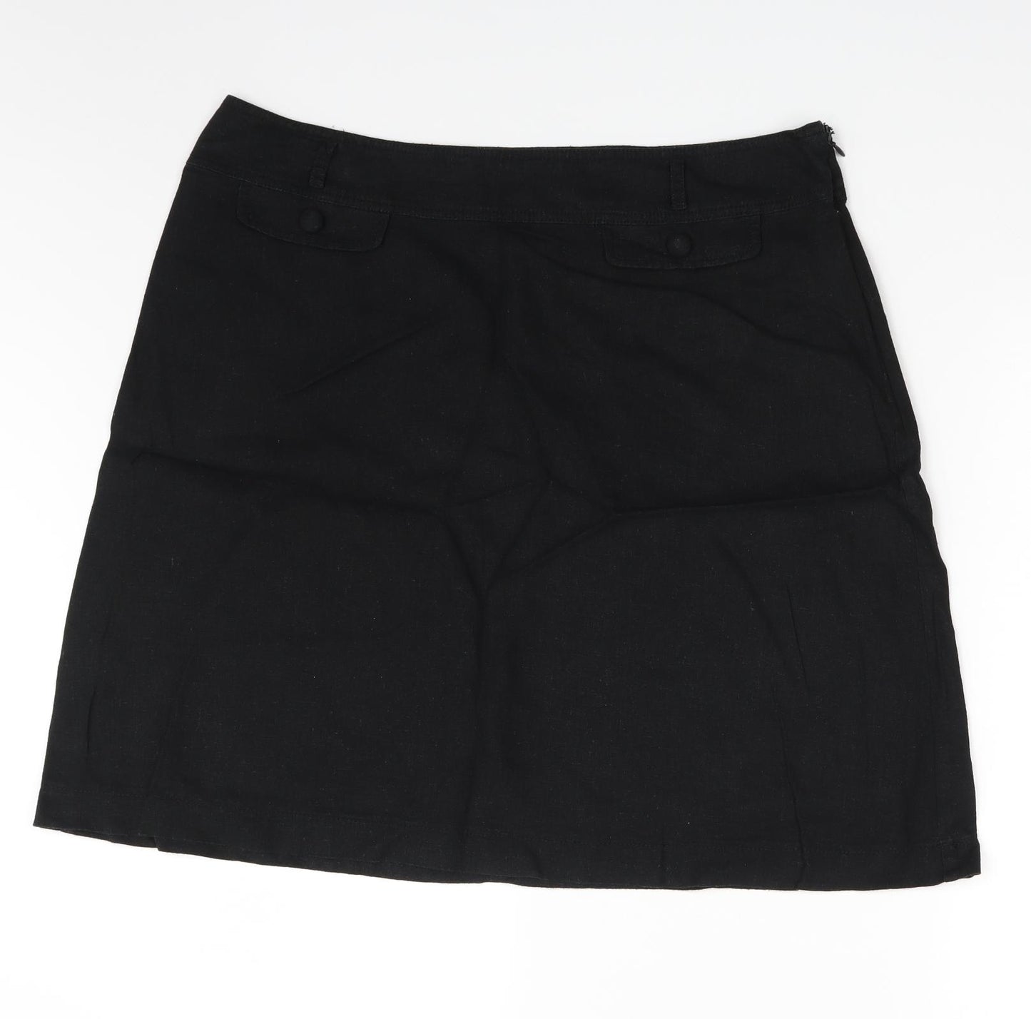 Peacocks Womens Black   A-Line Skirt Size 16