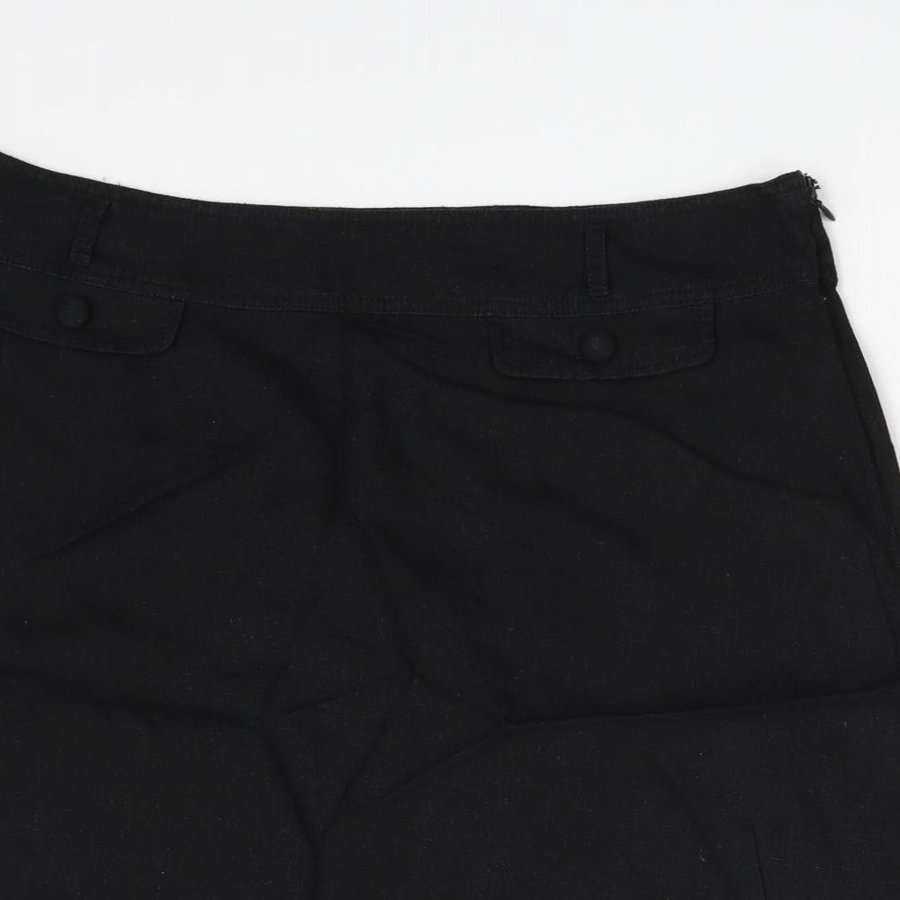 Peacocks Womens Black   A-Line Skirt Size 16