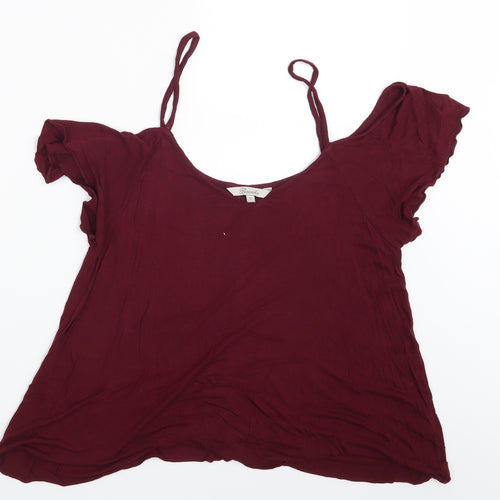 Peacocks Womens Purple   Basic Blouse Size 12