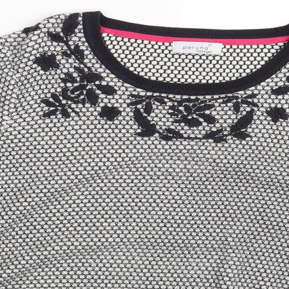 Per Una Womens Grey Floral  Basic T-Shirt Size 22