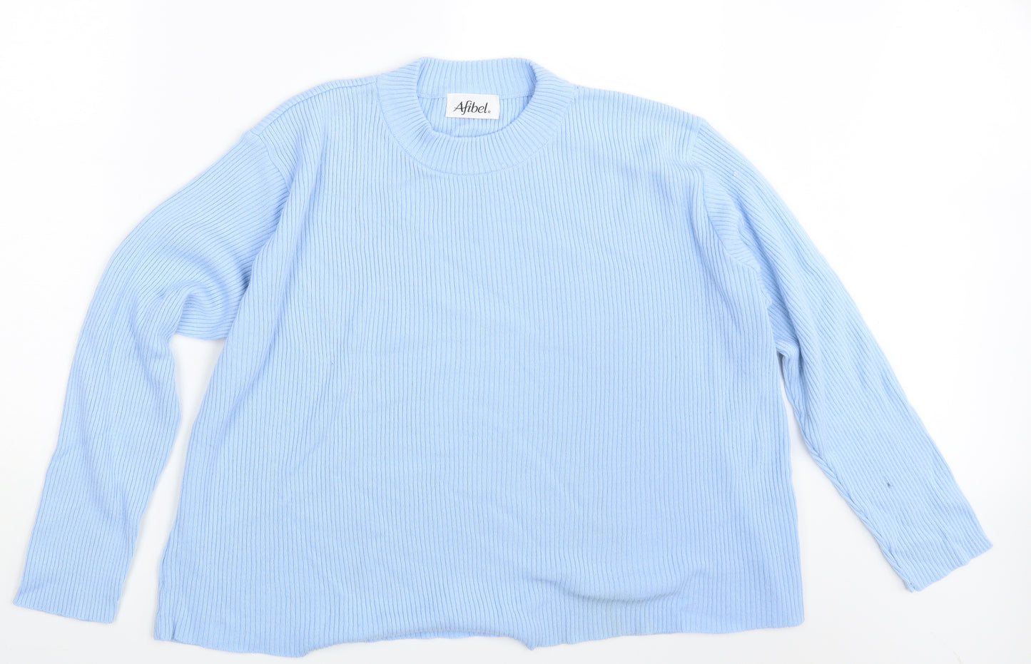 Afibel Womens Blue   Pullover Jumper One Size