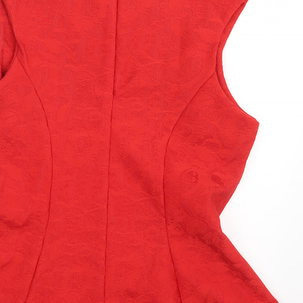 Therapy Womens Red   Basic Blouse Size 12