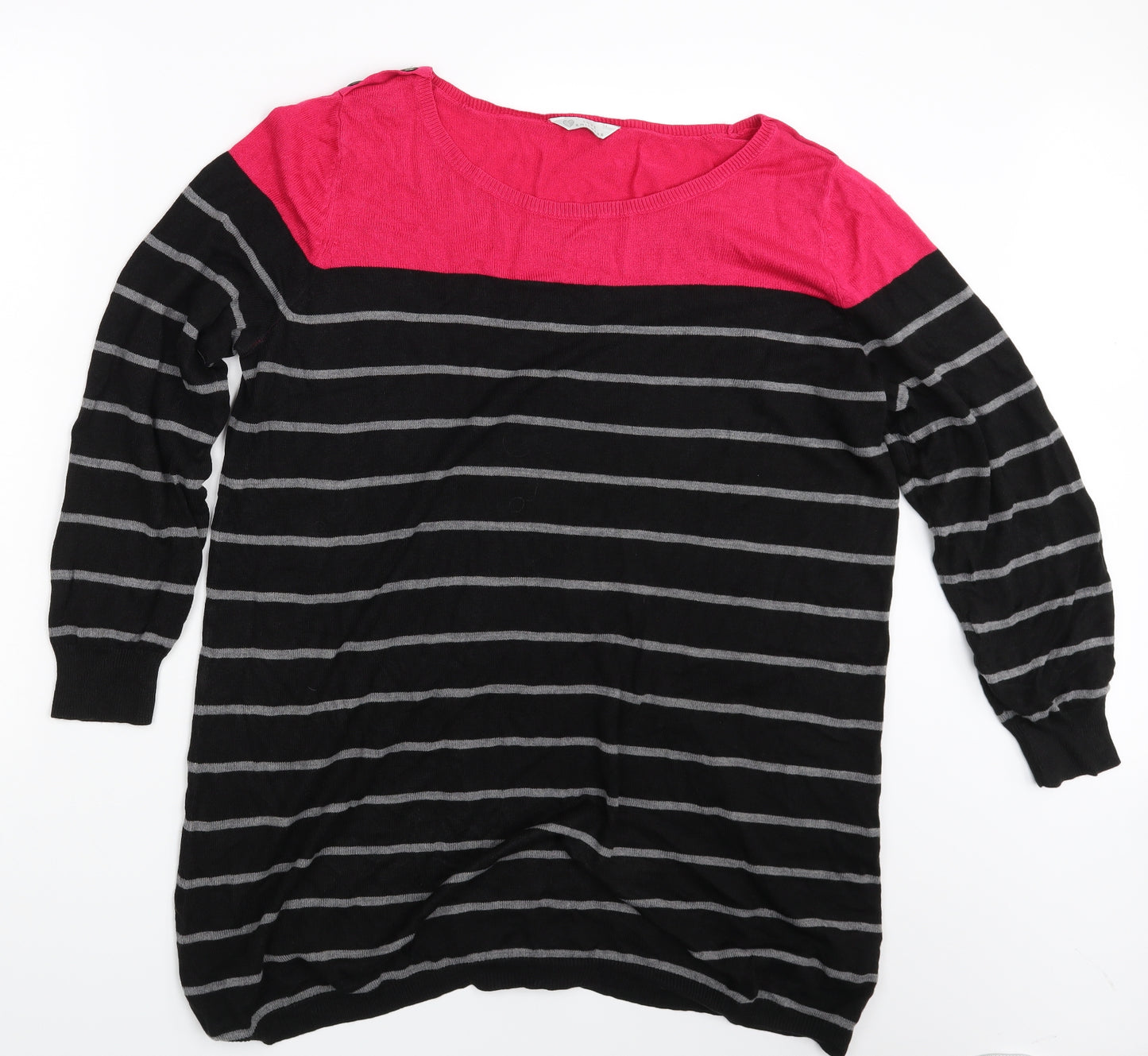 Love Knitwear Womens Multicoloured Striped  Pullover Sweatshirt Size 22