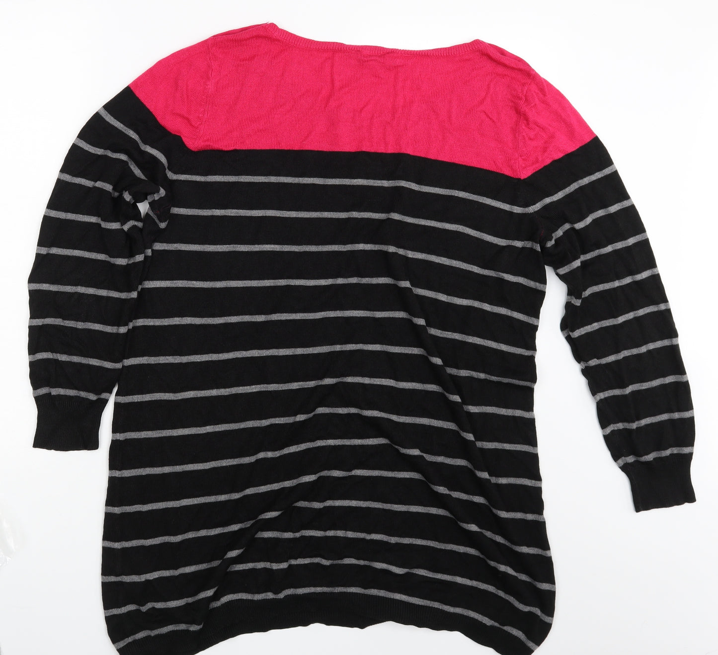 Love Knitwear Womens Multicoloured Striped  Pullover Sweatshirt Size 22