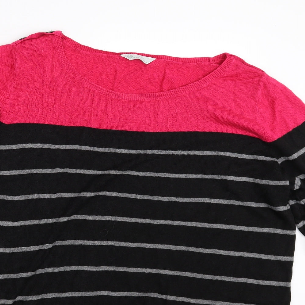Love Knitwear Womens Multicoloured Striped  Pullover Sweatshirt Size 22