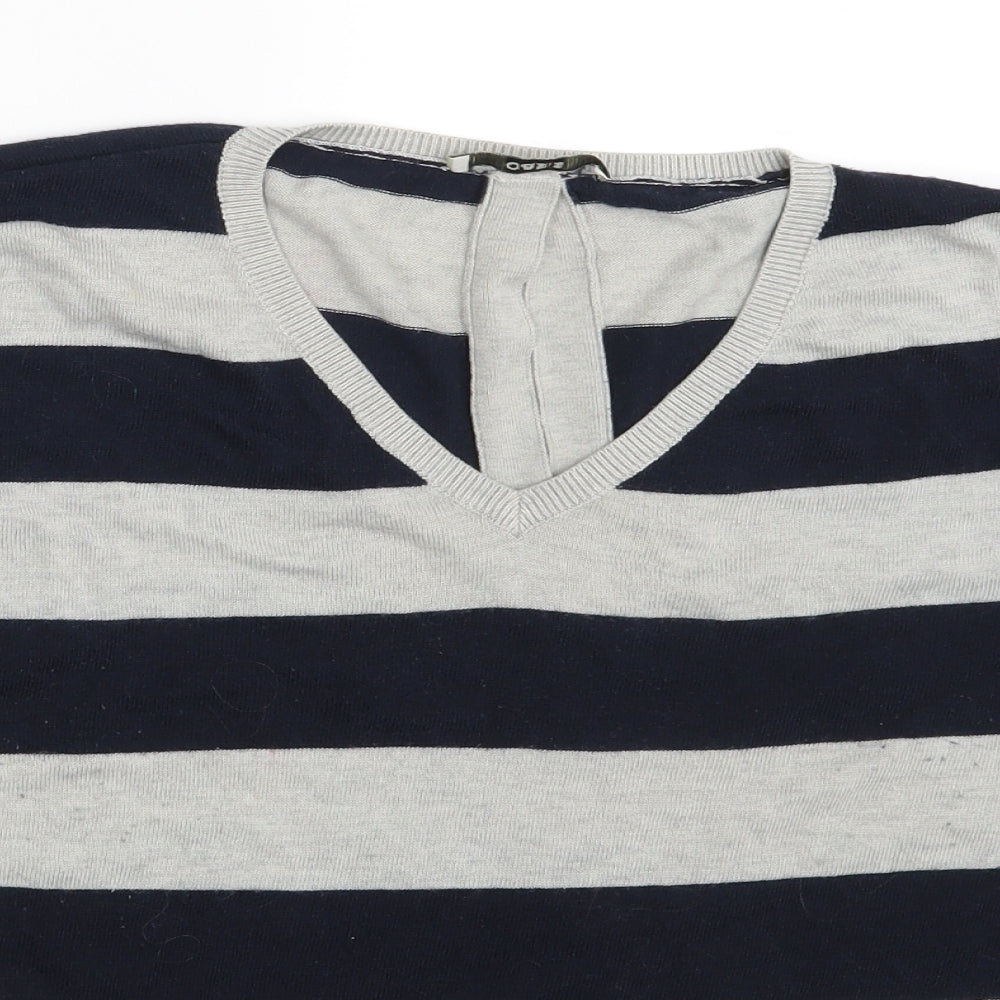 Oasis Womens Multicoloured Striped  Basic T-Shirt Size M