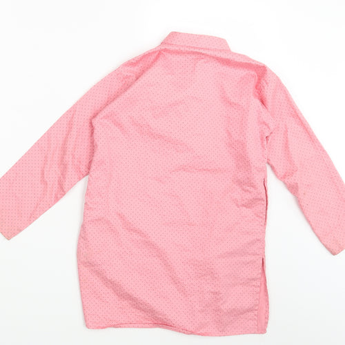 Avera Womens Pink Polka Dot  Basic Button-Up One Size