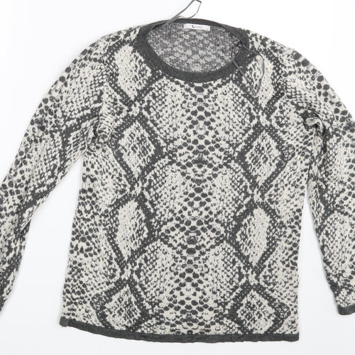 TU Womens Green Argyle/Diamond  Pullover Jumper Size 12