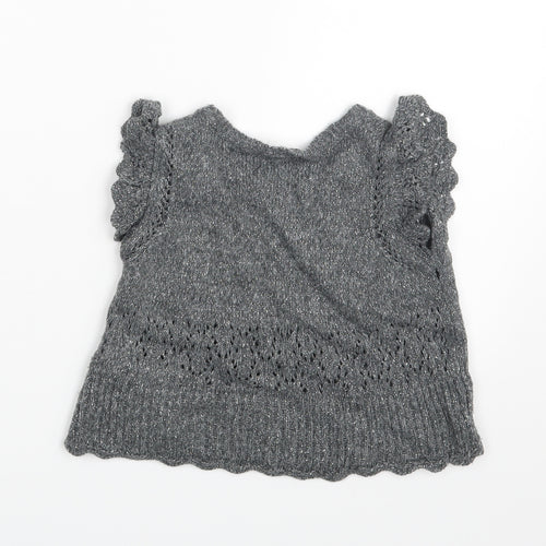 Mayoral Chic Girls Grey   Pullover Jumper Size 6-7 Years