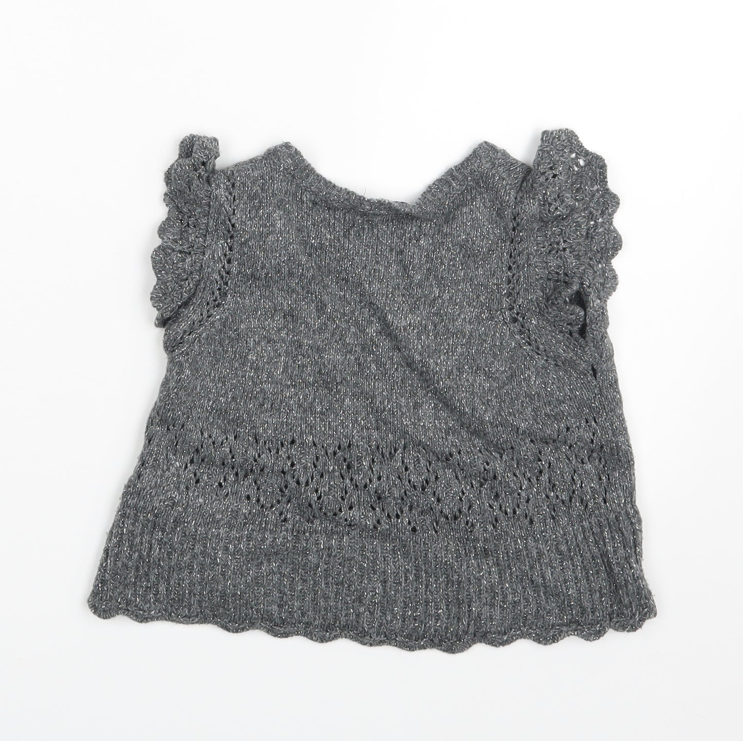 Mayoral Chic Girls Grey   Pullover Jumper Size 6-7 Years