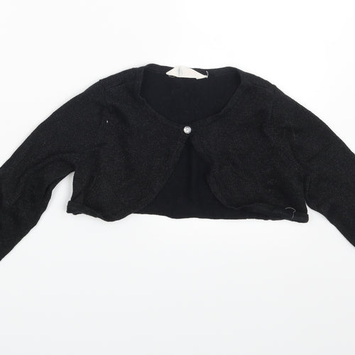 H&M Girls Black   Basic Blouse Size 8-9 Years