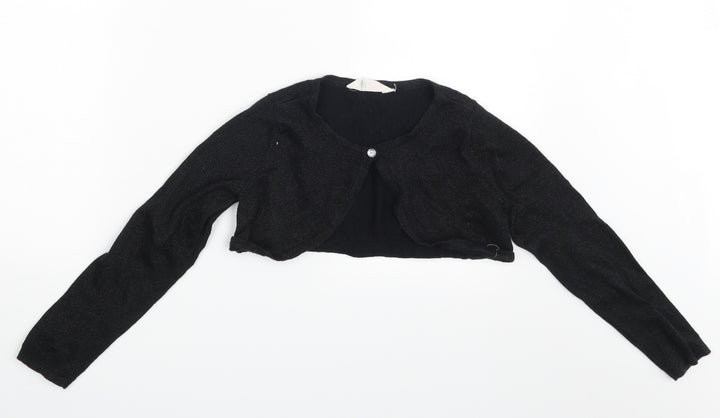 H&M Girls Black   Basic Blouse Size 8-9 Years