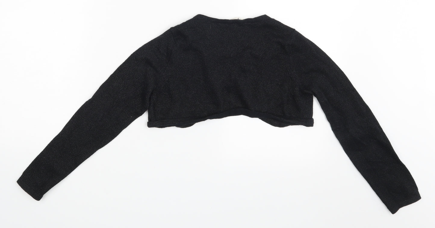 H&M Girls Black   Basic Blouse Size 8-9 Years