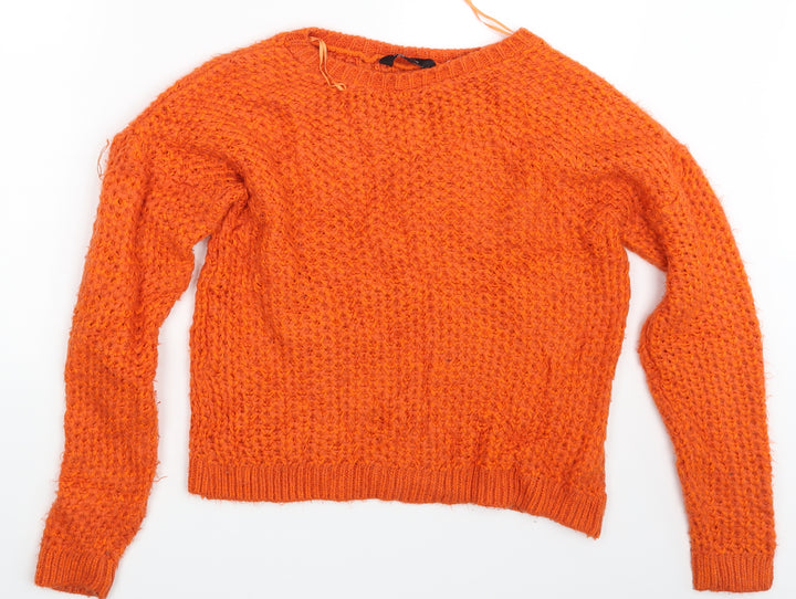 New Look Womens Orange   Pullover Jumper Size 12