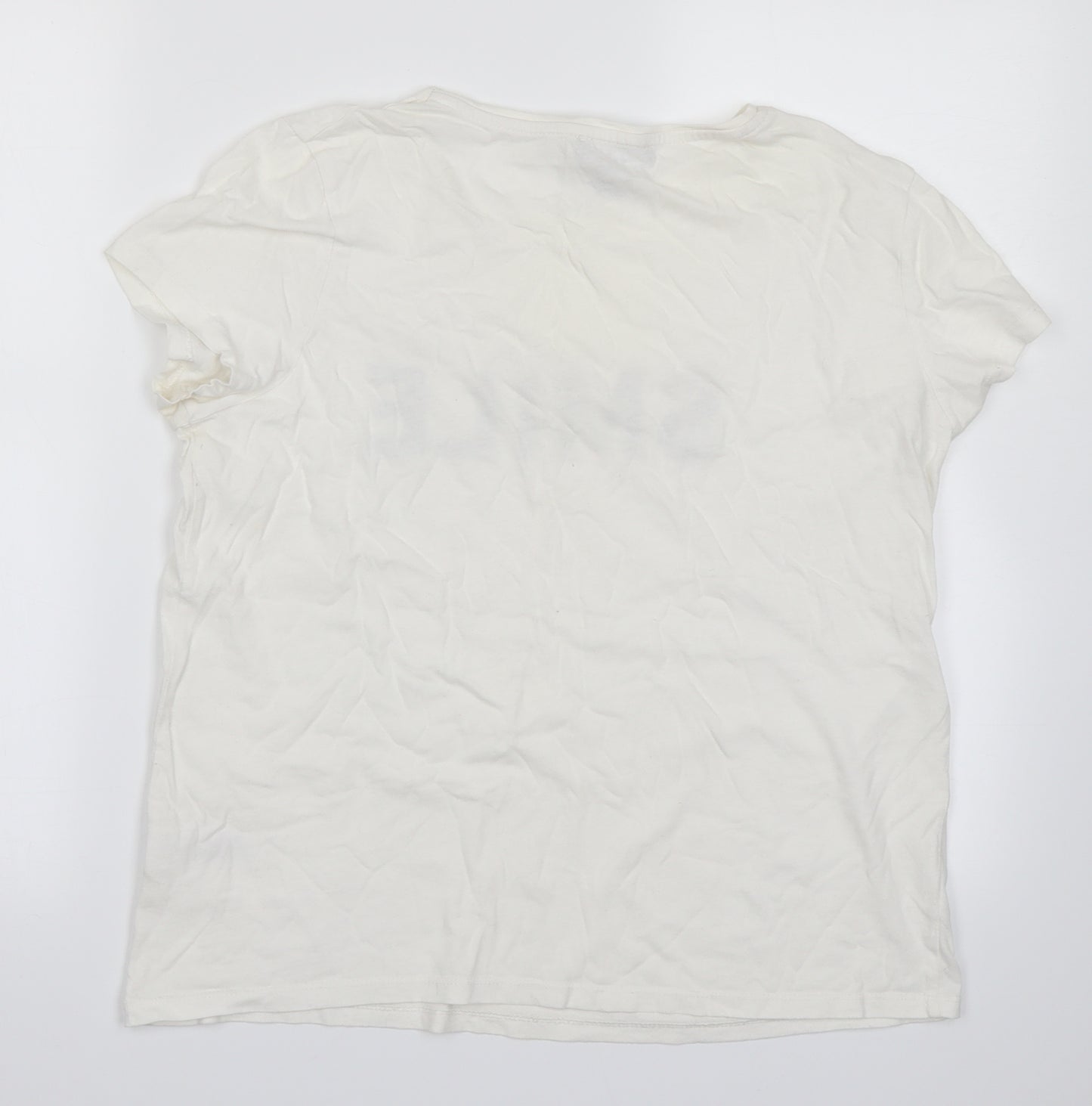 Primark Womens White   Basic T-Shirt Size S