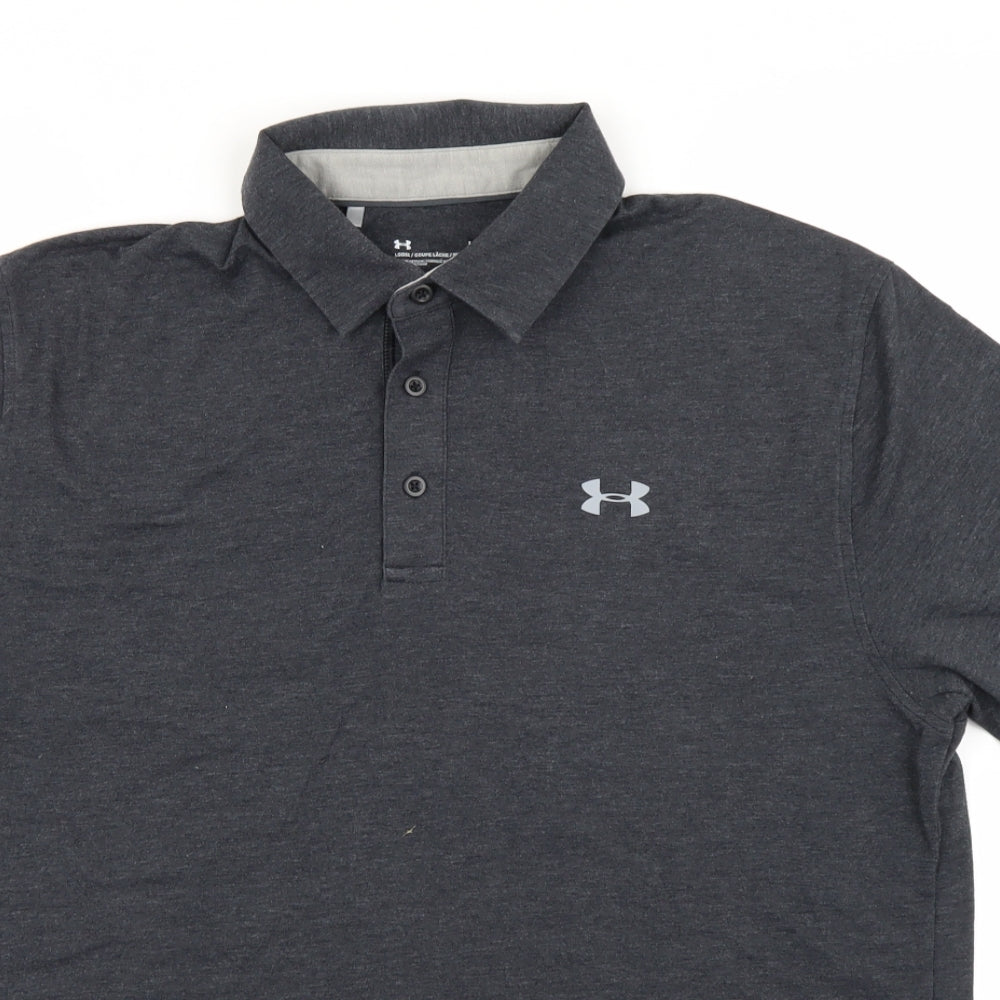 Under armour Mens Grey    Polo Size L