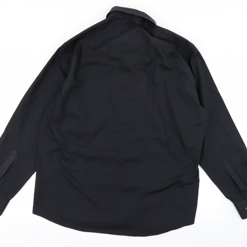 BHS Mens Black    Button-Up Size 16.5