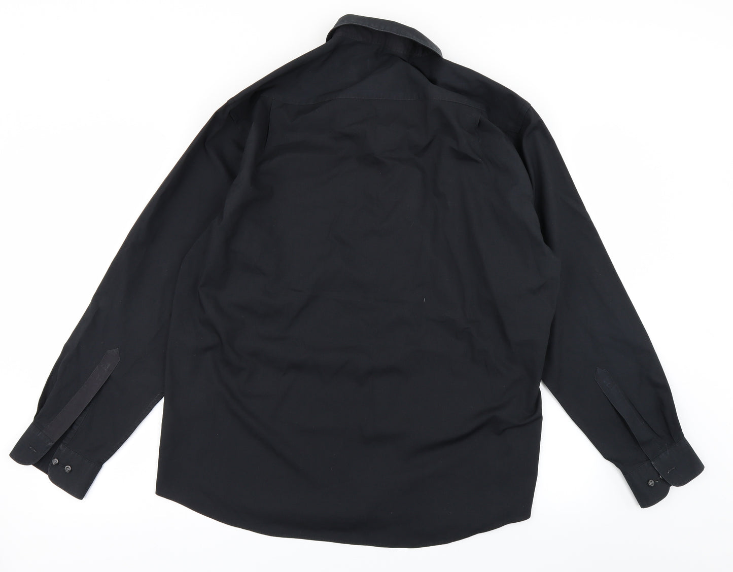 BHS Mens Black    Button-Up Size 16.5