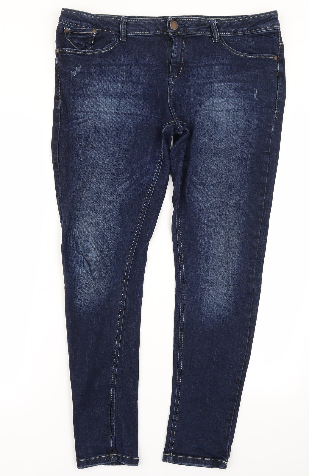 Denim CO Womens Blue  Denim Skinny Jeans Size 16 L27 in