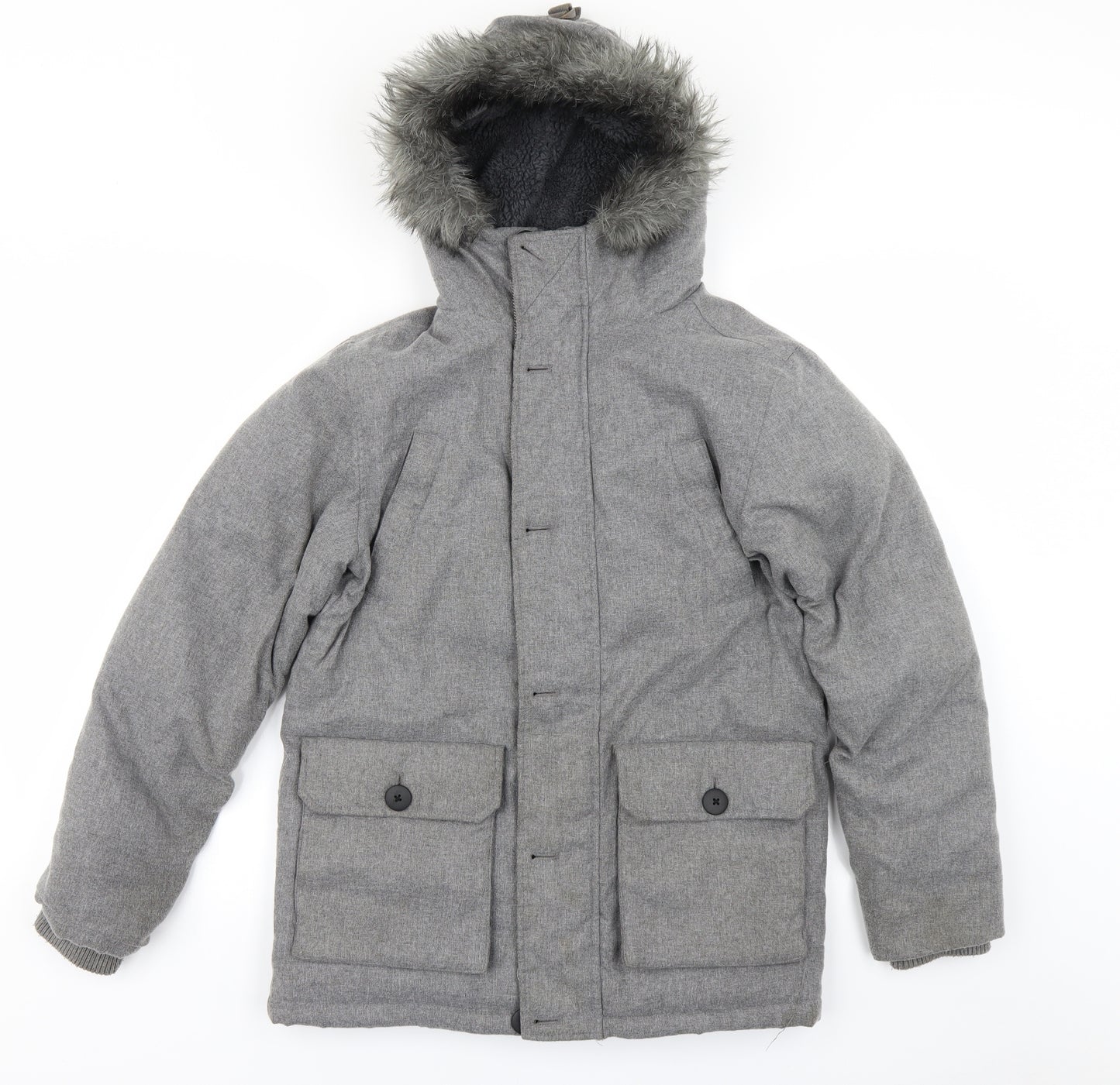 NEXT Boys Grey   Parka Coat Size 12 Years