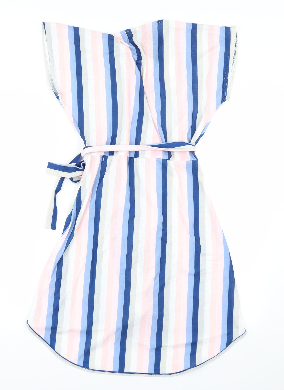 Pretty Little Thing Womens Pink Striped  Wrap Dress  Size 12