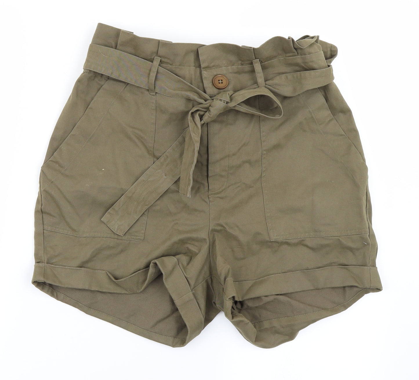 Primark Womens Green   Mom Shorts Size 12