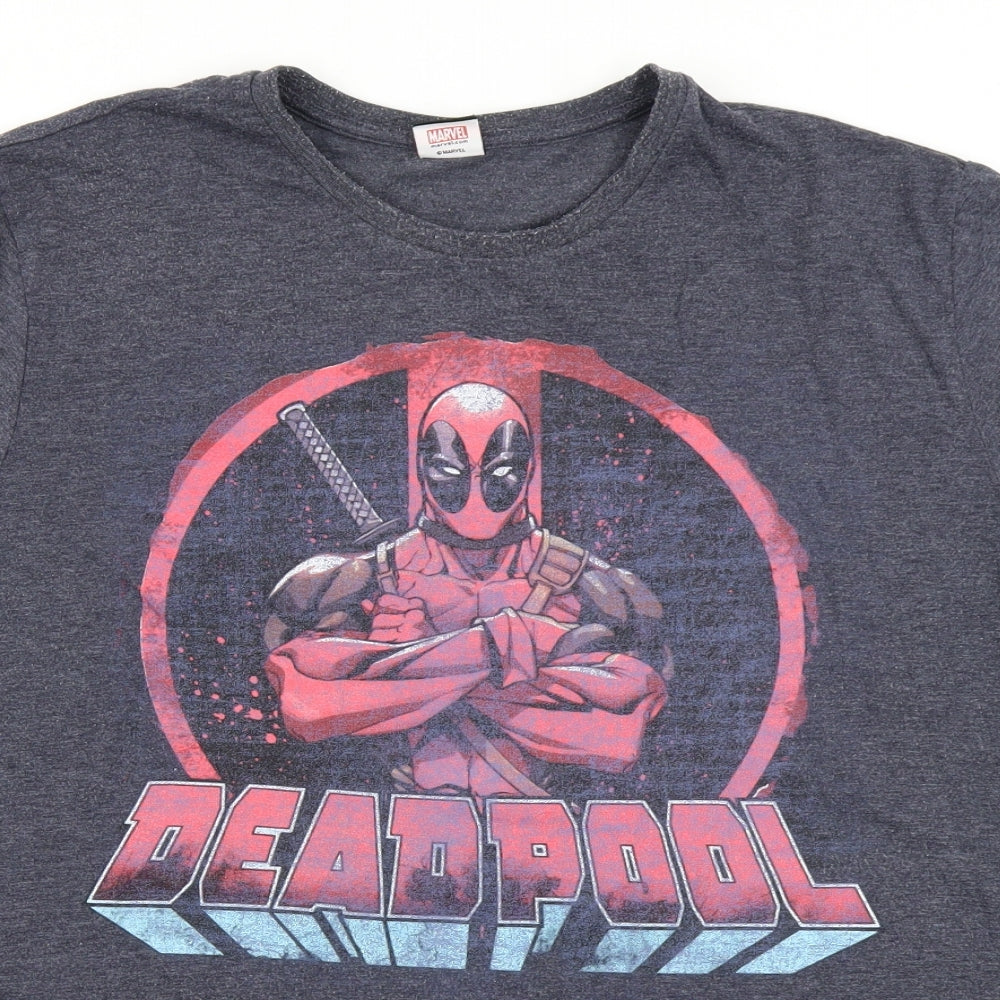 George Mens Blue    T-Shirt Size XL  - Deadpool