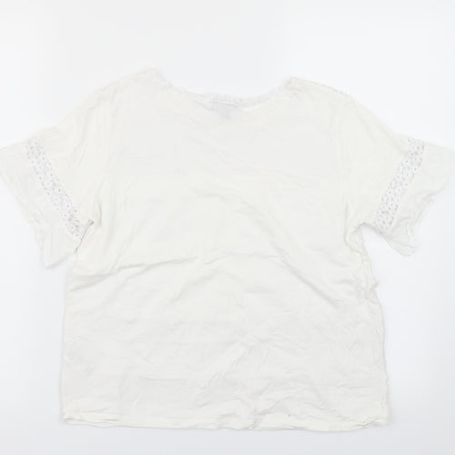 Topshop Womens White   Basic T-Shirt Size 10