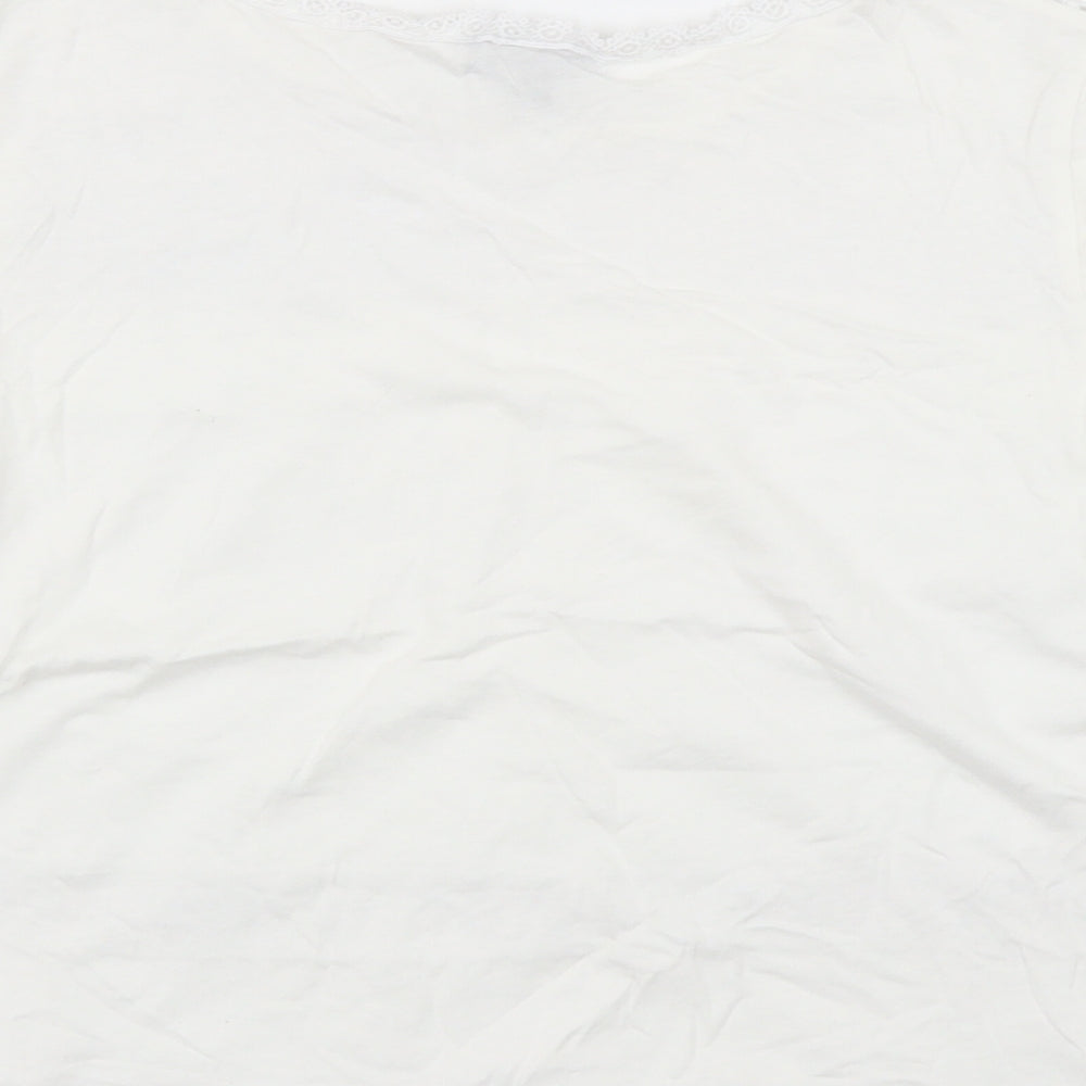Topshop Womens White   Basic T-Shirt Size 10