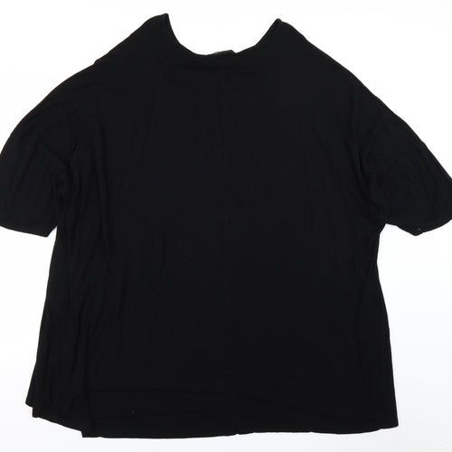 Yours Womens Black   Basic T-Shirt Size 26