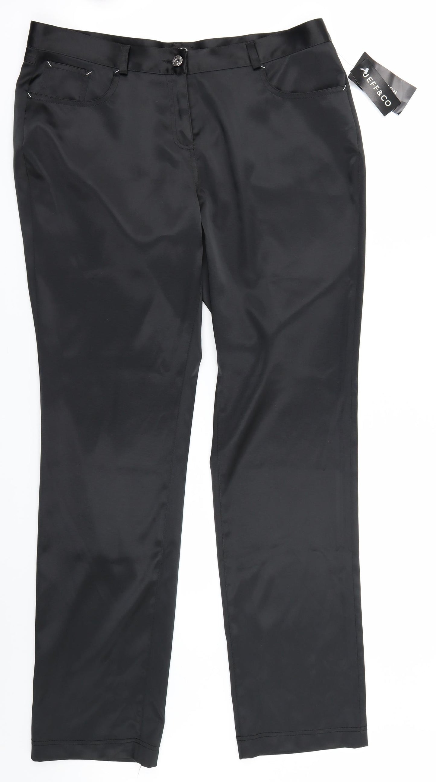 Jeff & Co Womens Black   Trousers  Size 14 L29 in