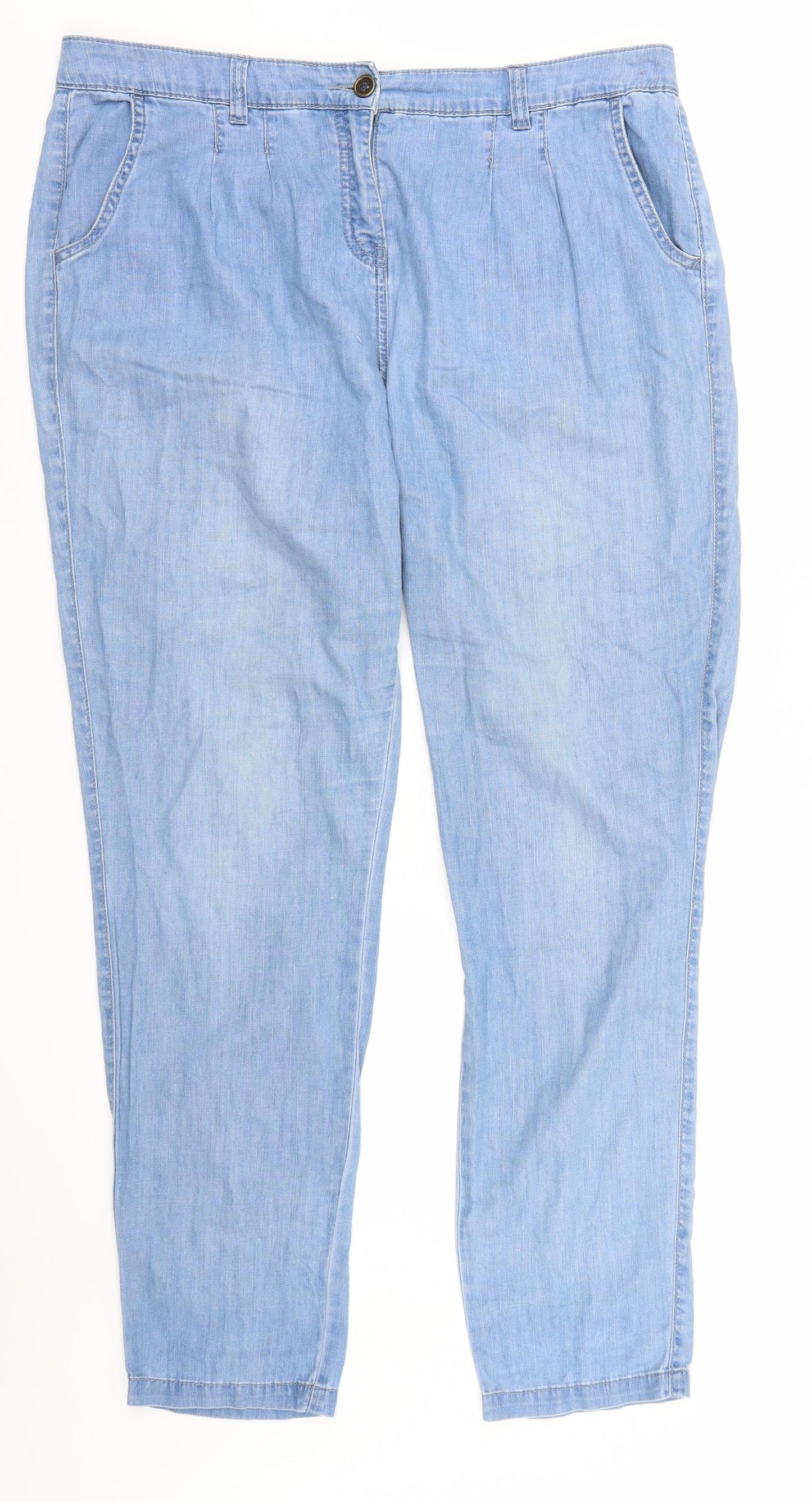 Authentic Womens Blue  Denim Skinny Jeans Size 16 L30 in